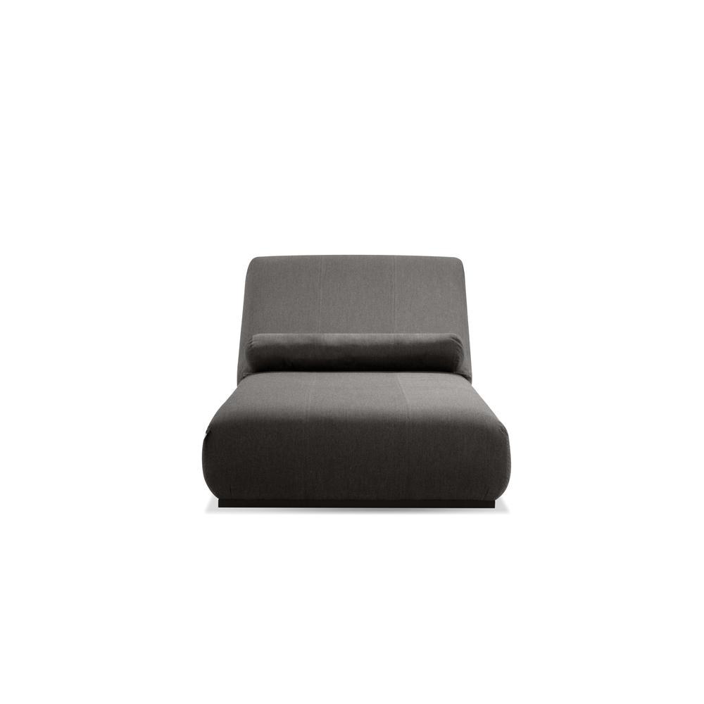 Bondi Lounge Chair Sumbrella Charcoal Grey Fabric With Black Frame. Picture 2