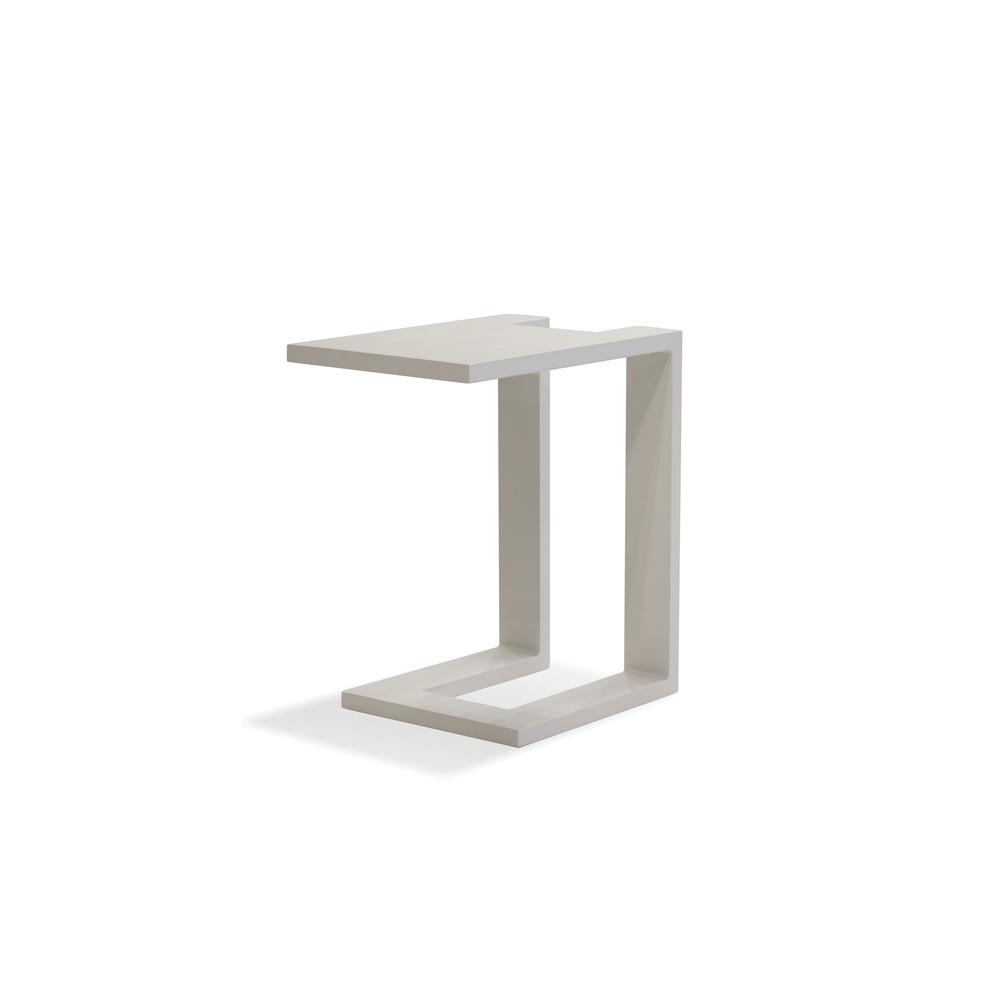 Ambleside End Table White Aluminum Frame. Picture 1