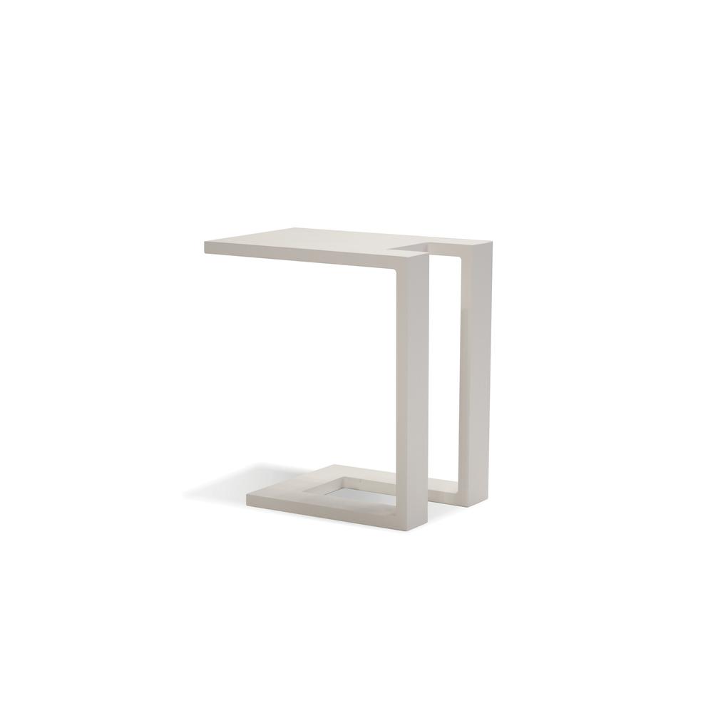 Ambleside End Table White Aluminum Frame. Picture 3