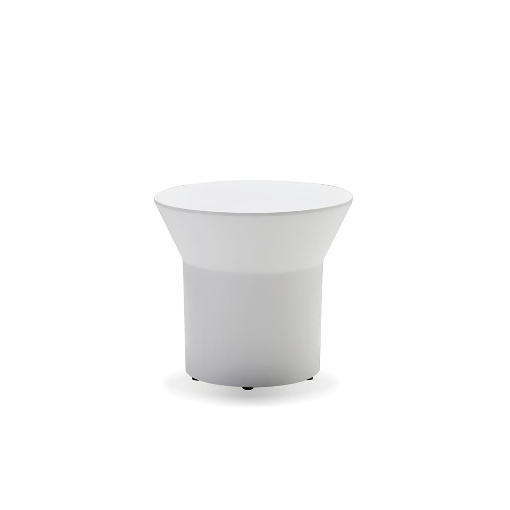 Boracay End Table White Solid Surface. Picture 1