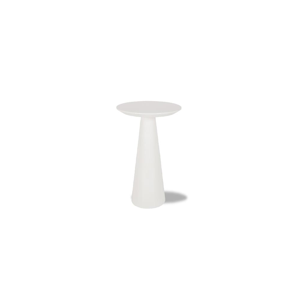 Tower 20" Medium End Table High Gloss White. Picture 1