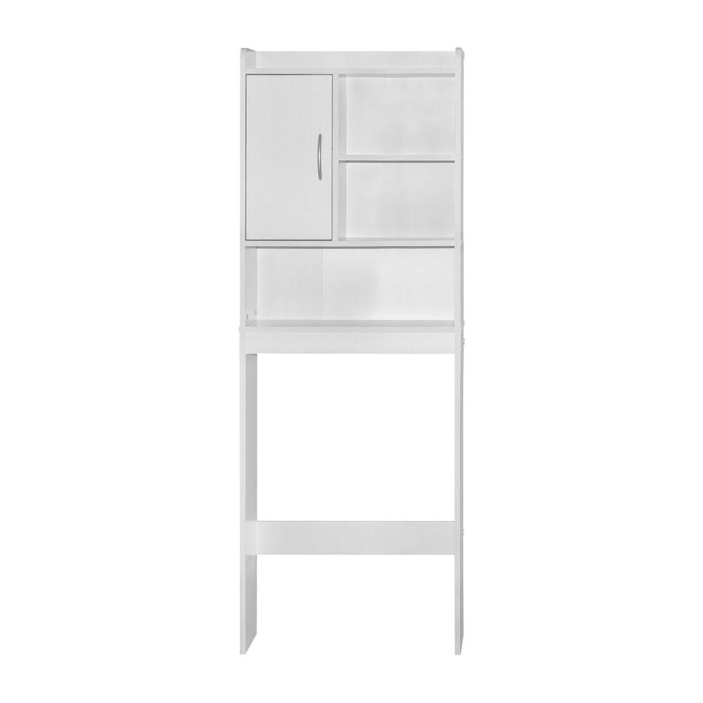 Better Home Products Ace Over-the-Toilet Storage Cabinet in White. Picture 1