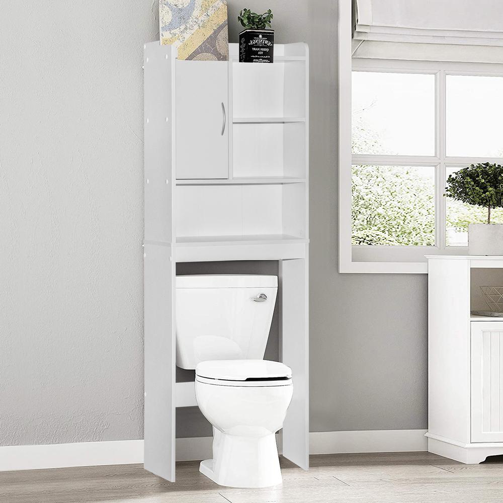 Better Home Products Ace Over-the-Toilet Storage Cabinet in White. Picture 9