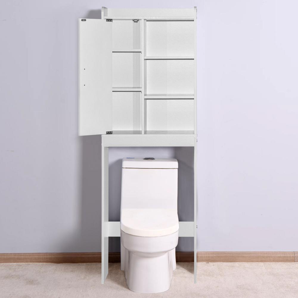 Better Home Products Ace Over -the-Toilet Storage Shelf in White. Picture 6