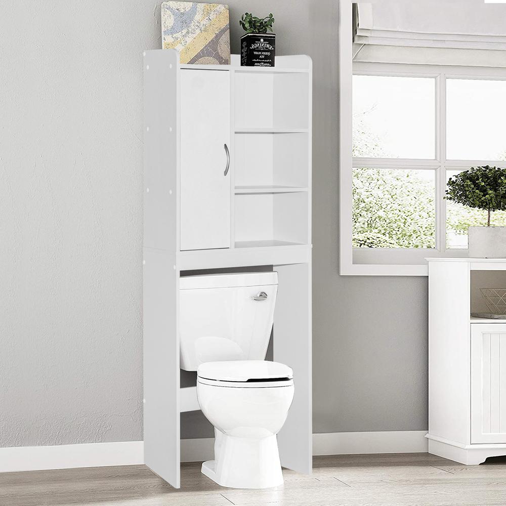 Better Home Products Ace Over -the-Toilet Storage Shelf in White. Picture 8