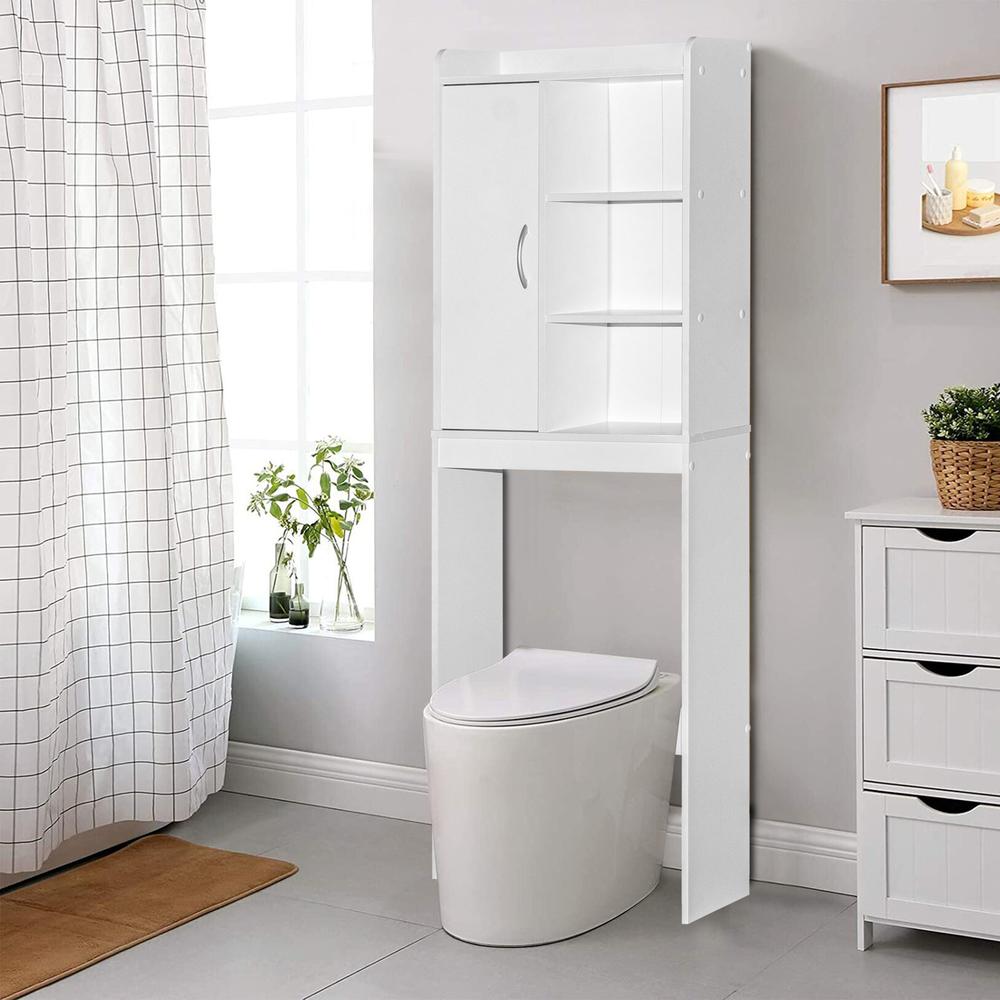 Better Home Products Ace Over -the-Toilet Storage Shelf in White. Picture 9