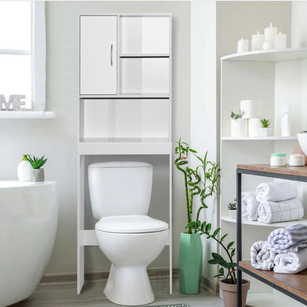 Better Home Products Ace Over-the-Toilet Storage Organizer in White. Picture 6