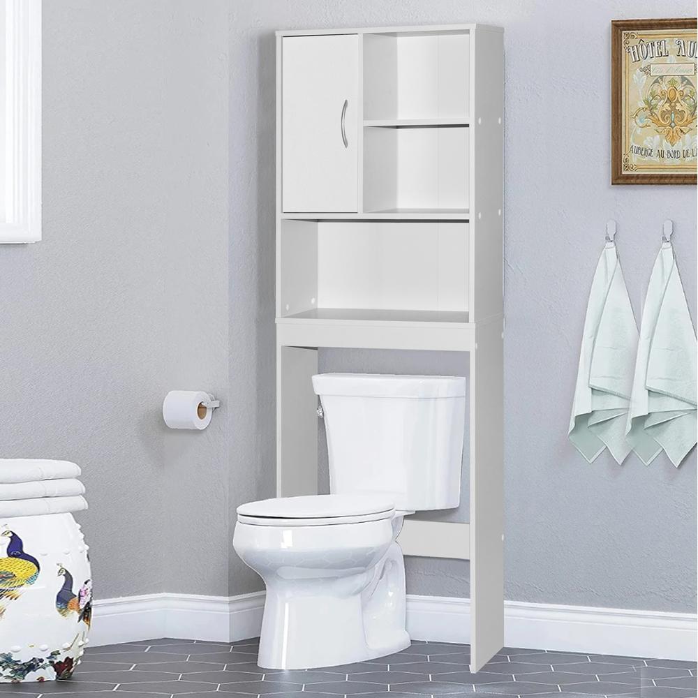 Better Home Products Ace Over-the-Toilet Storage Organizer in White. Picture 9