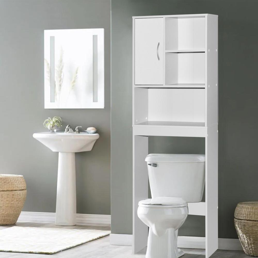 Better Home Products Ace Over-the-Toilet Storage Organizer in White. Picture 7