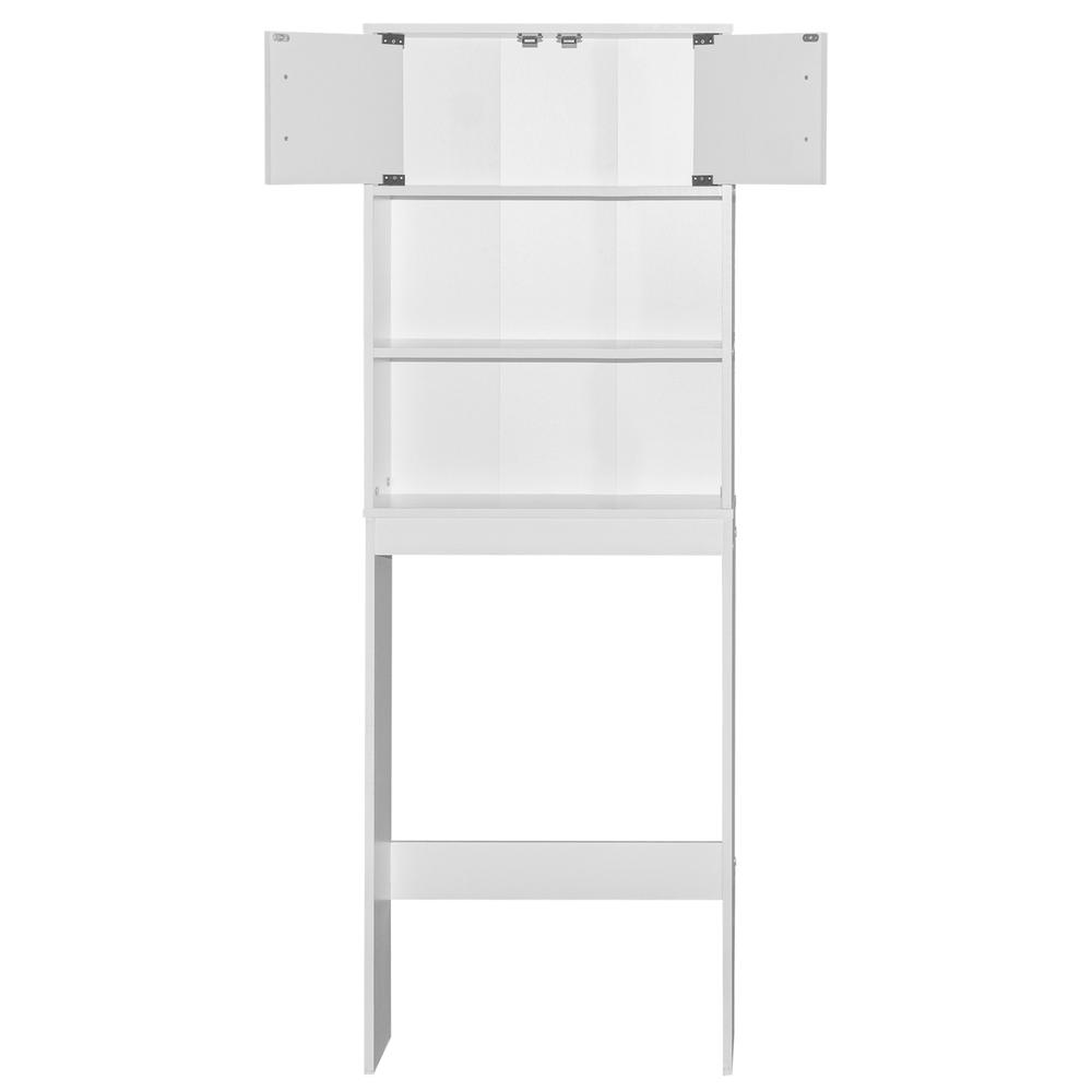 Better Home Products Ace Over-the-Toilet Storage Rack in White. Picture 6