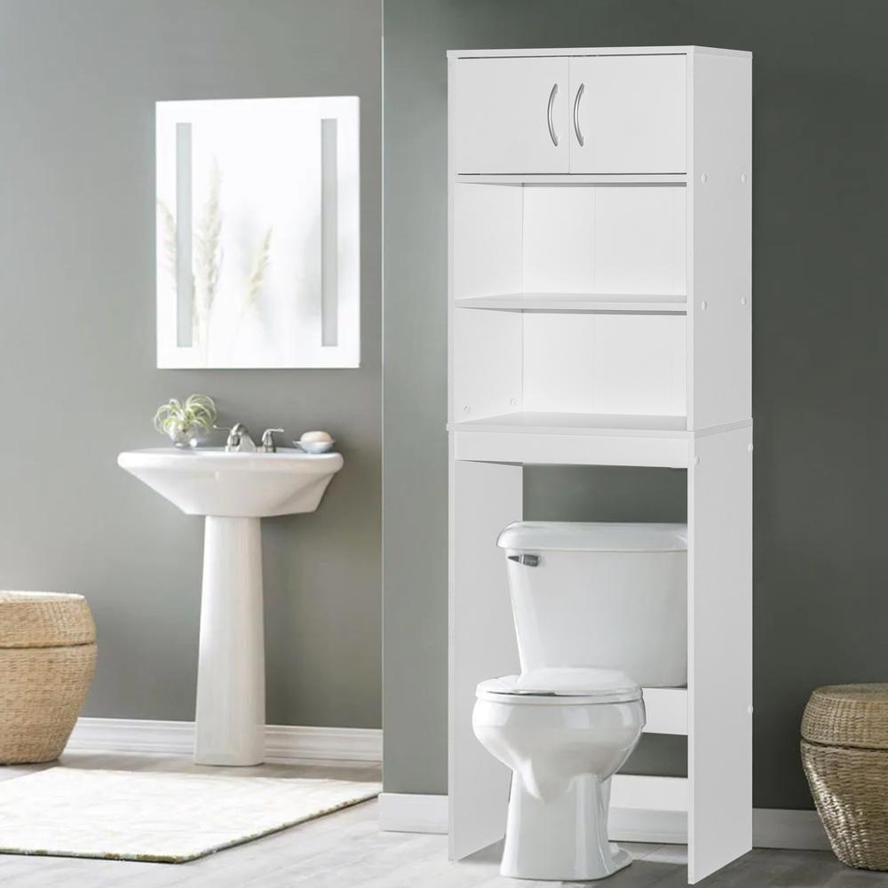Better Home Products Ace Over-the-Toilet Storage Rack in White. Picture 11