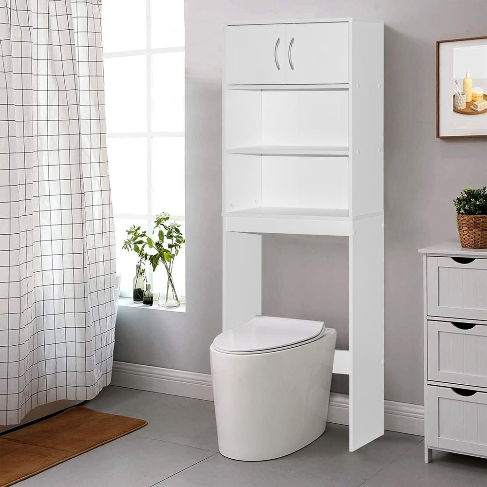Better Home Products Ace Over-the-Toilet Storage Rack in White. Picture 7