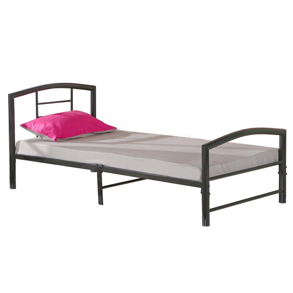 Better Home Products Casita Twin Metal Platform Bed Frame in Black. Picture 2