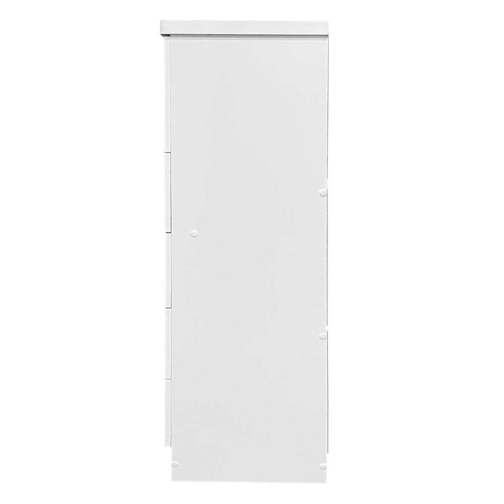 Better Home Products Xia 5 Drawer Chest of Drawers in White. Picture 5
