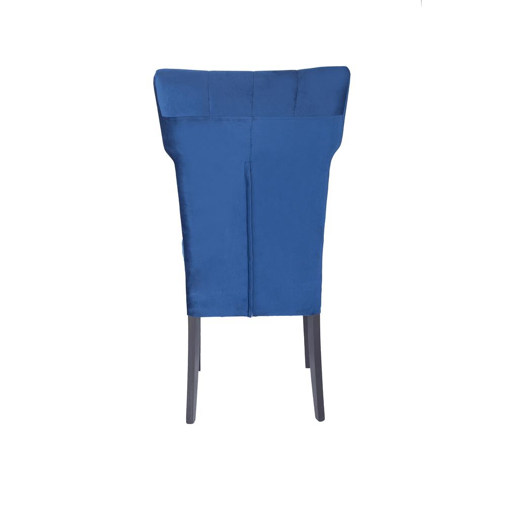 Better Home Products La Costa Velvet Tufted Dining Chair Set of 2 in Blue. Picture 8