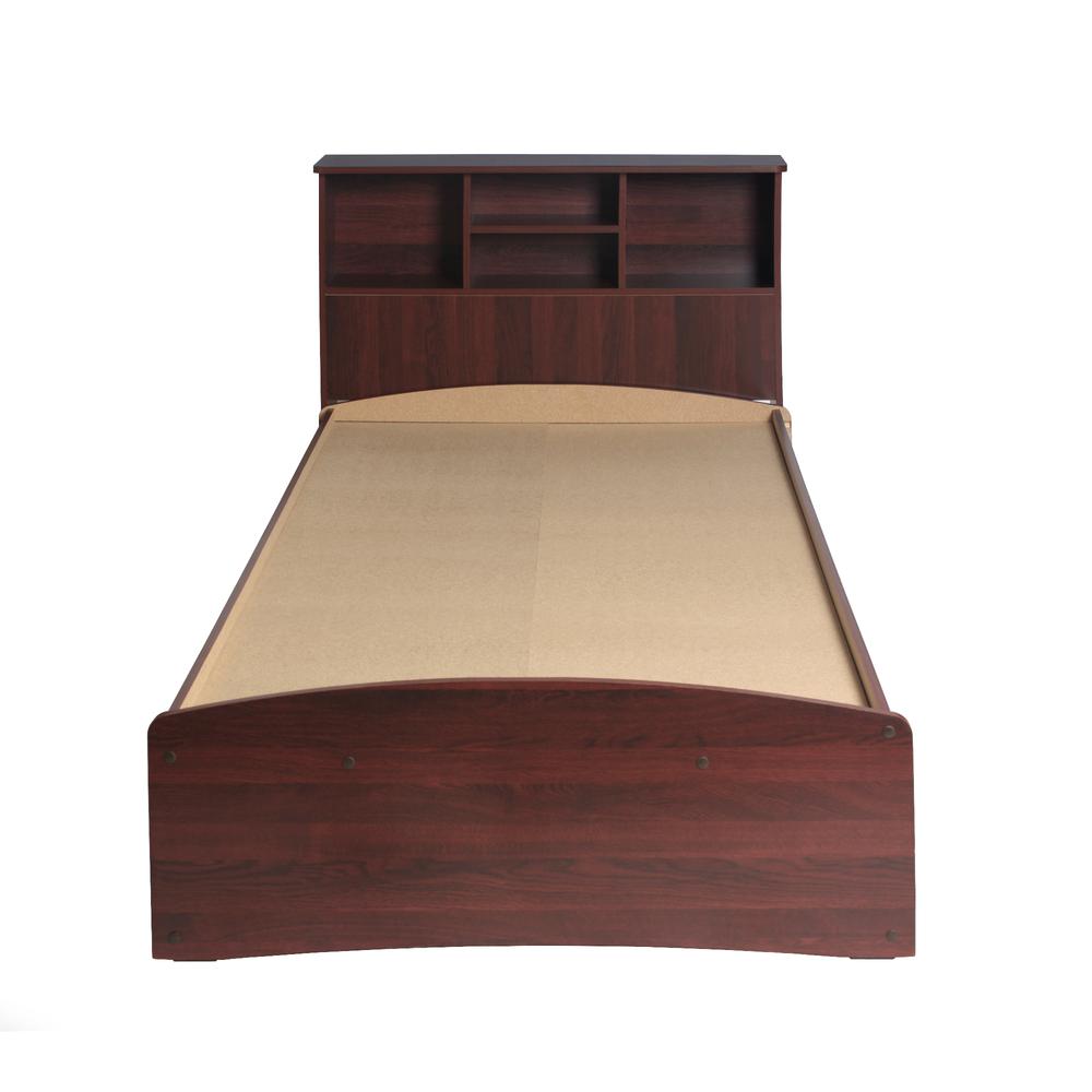 Better Home Products California Wooden Twin Captains Bed in Mahogany. Picture 3