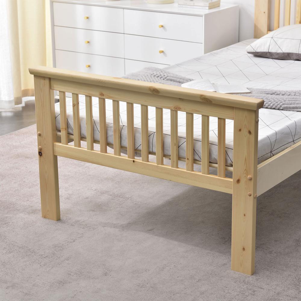 Better Home Products Jassmine Solid Wood Platform Pine Twin Bed in Natural. Picture 3
