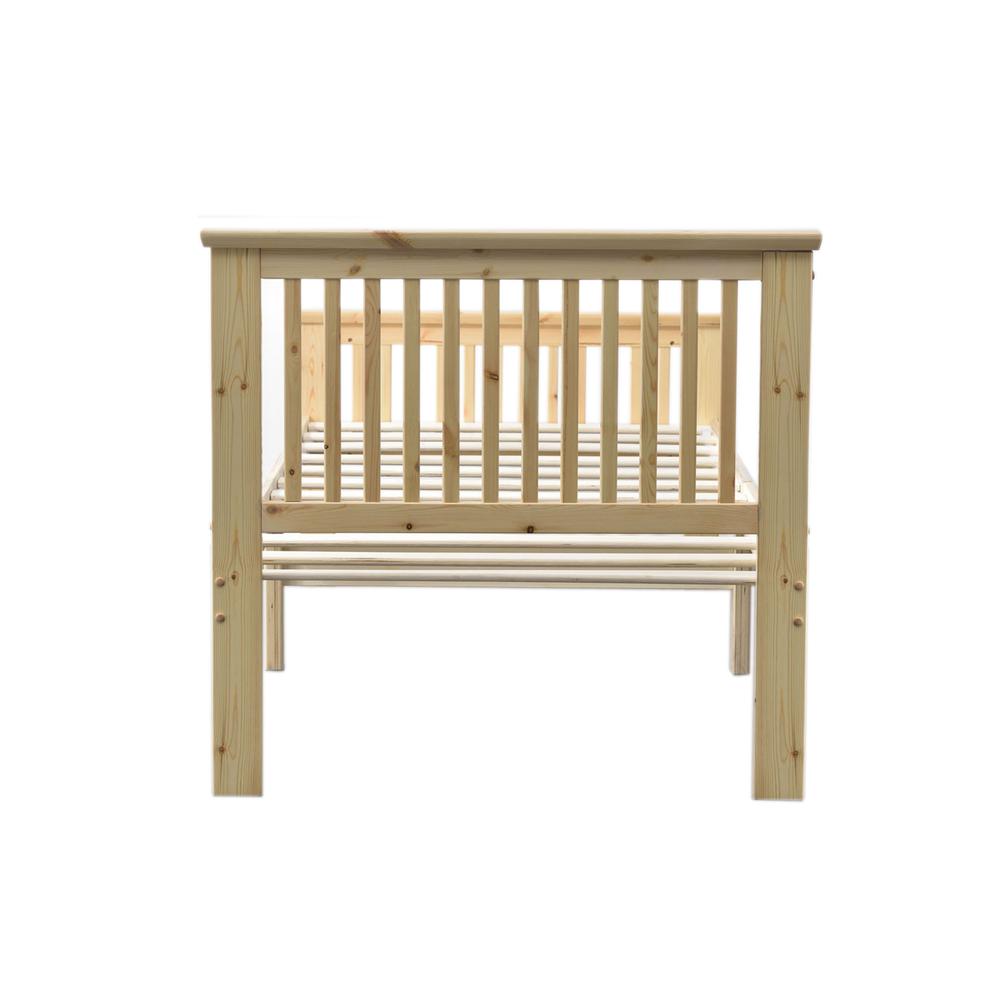 Better Home Products Jassmine Solid Wood Platform Pine Twin Bed in Natural. Picture 10