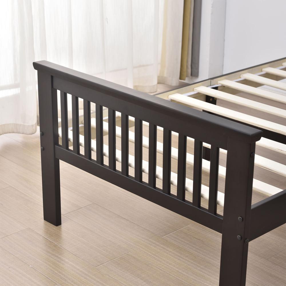 Better Home Products Jassmine Solid Wood Platform Pine Twin Bed in Tobacco. Picture 8