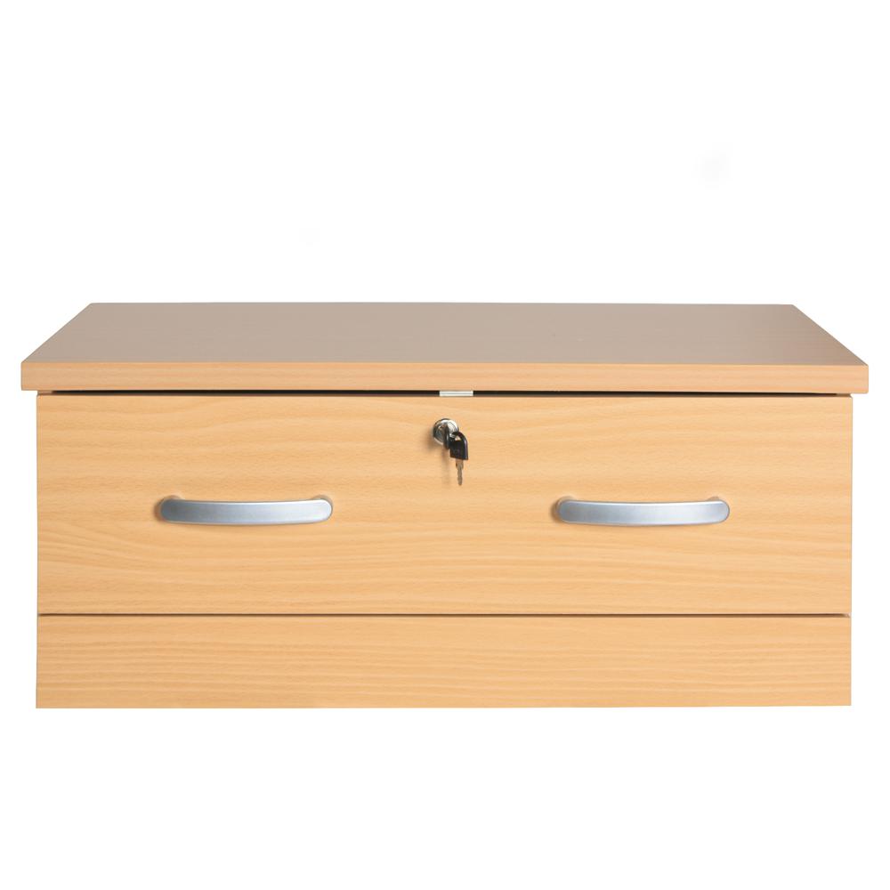 Better Home Products Cindy 4 Drawer Chest Wooden Dresser with Lock Beech (Maple). Picture 6