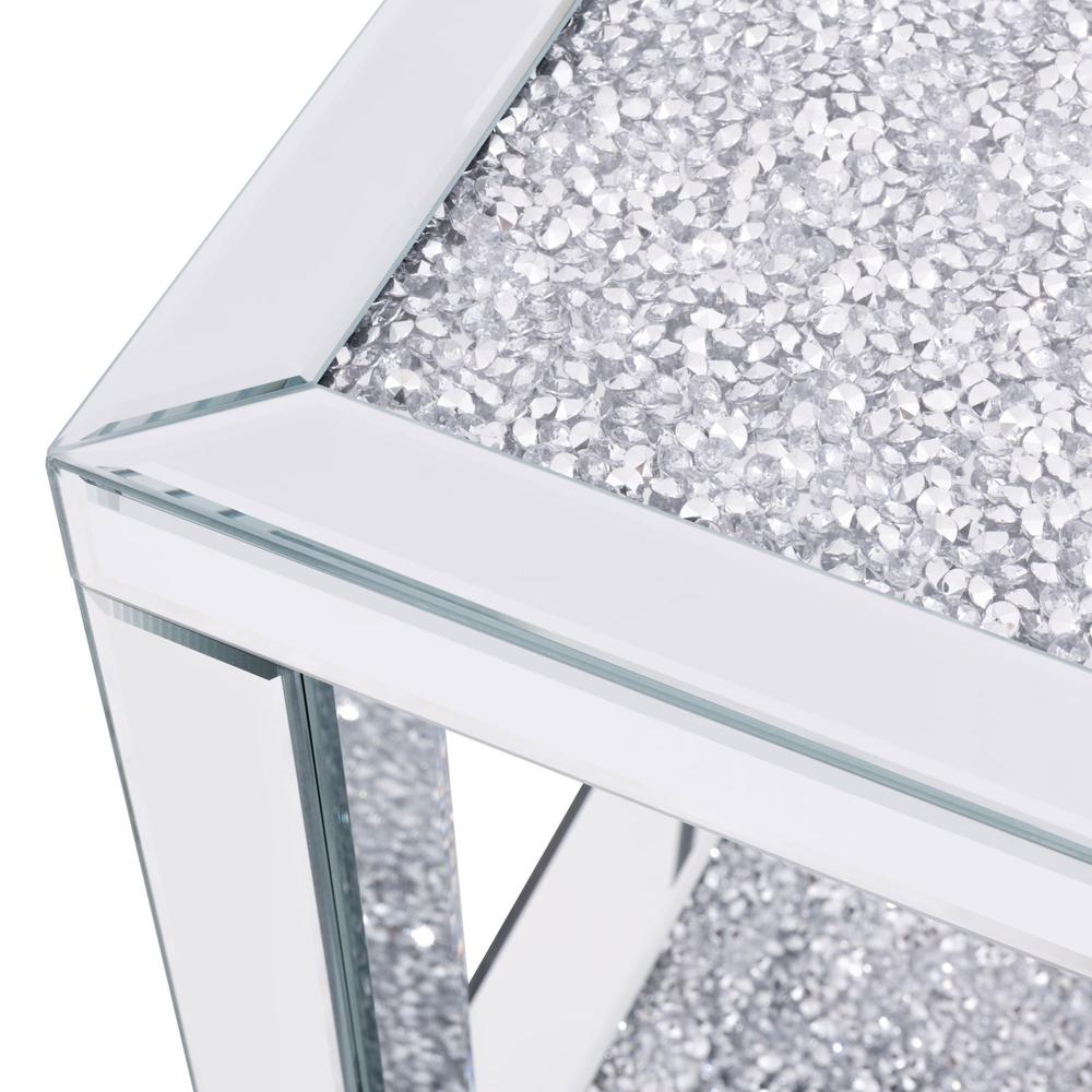 Better Home Products Mirrored Nightstand. Picture 3