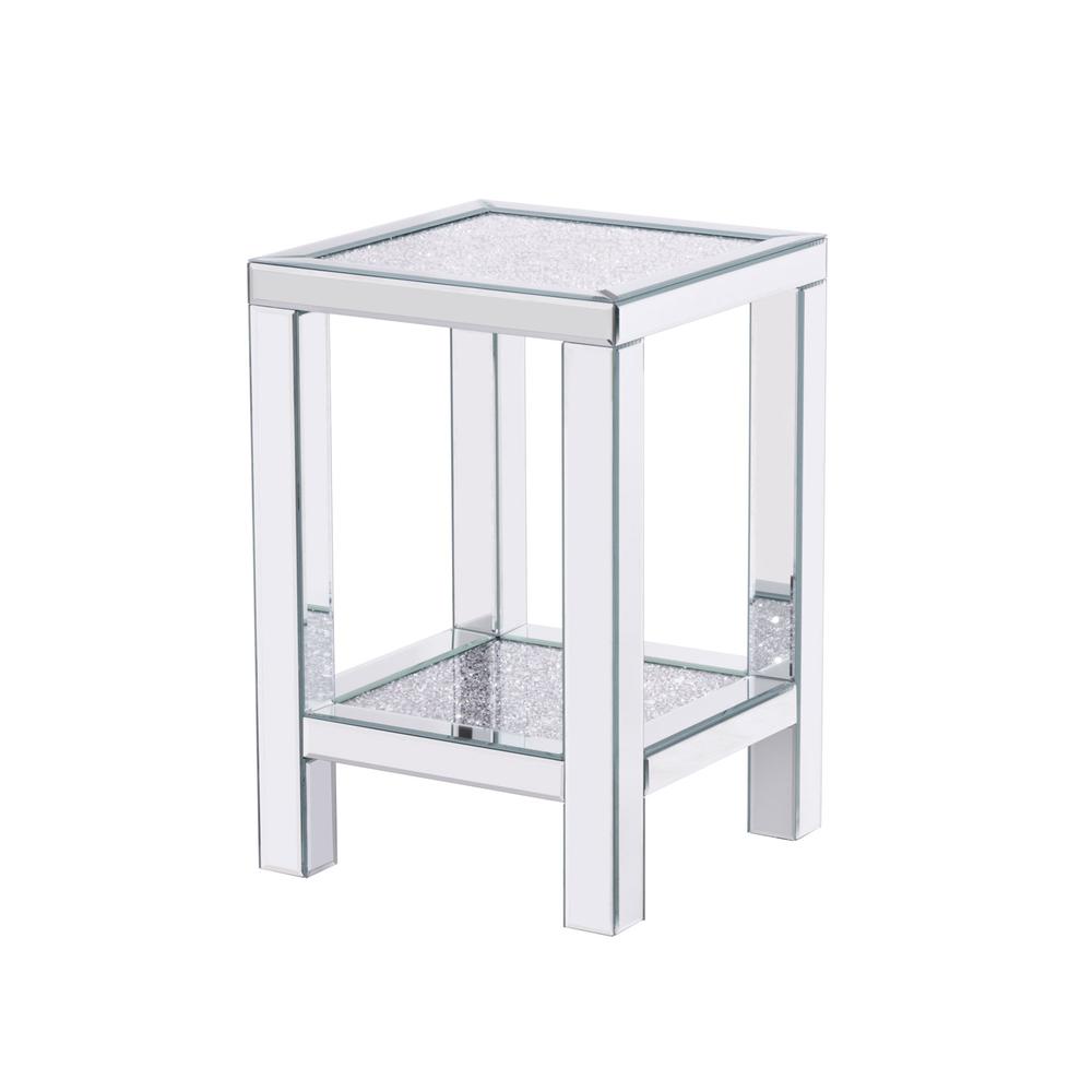 Better Home Products Mirrored Nightstand. Picture 1