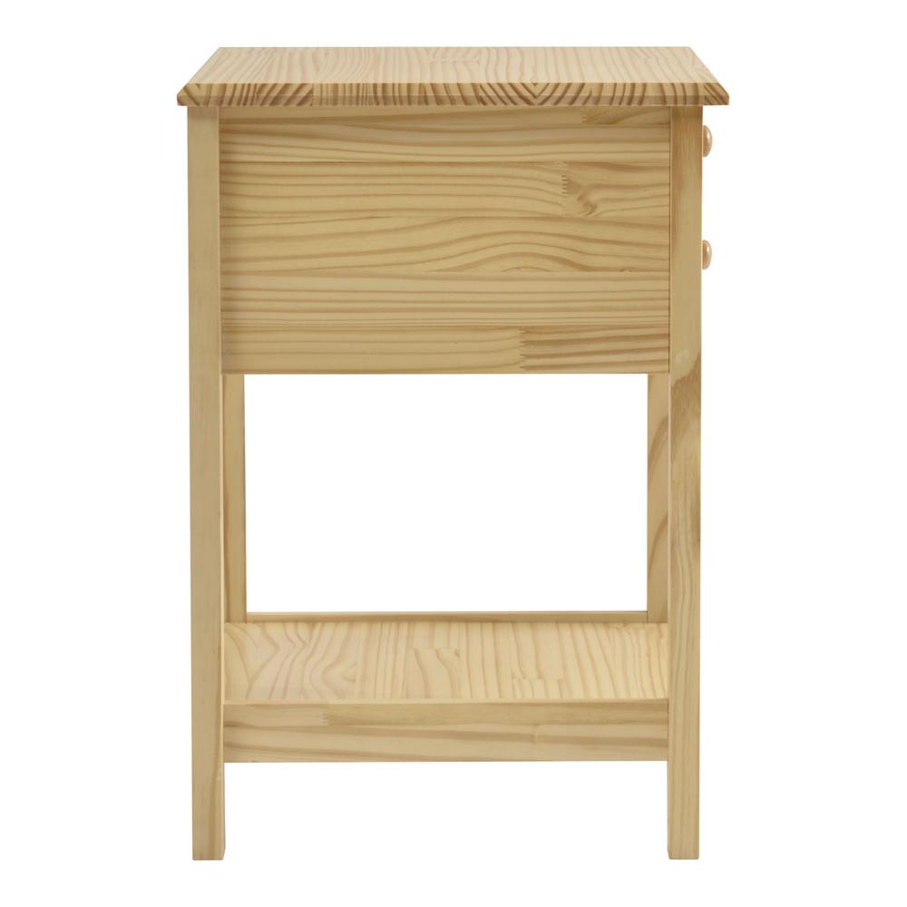 Better Home Products Solid Pine Wood 2 Drawer Nightstand in Natural. Picture 8