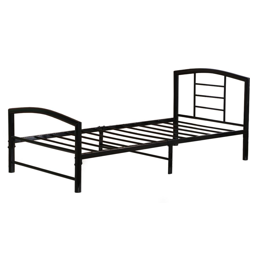 Better Home Products Casita Twin Metal Platform Bed Frame in Black. Picture 6
