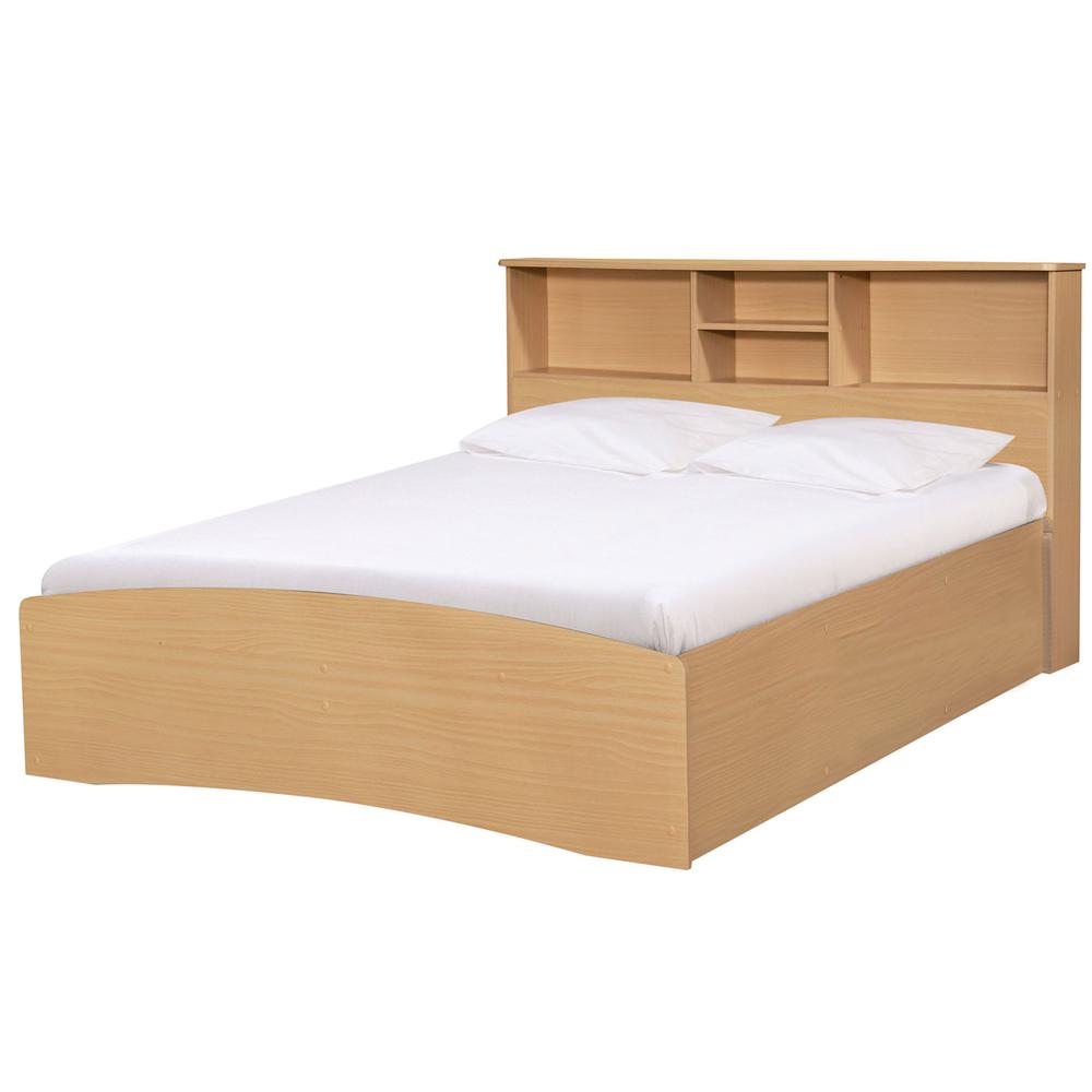 Better Home Products California Wooden Full Captains Bed in Beech (Maple). Picture 1
