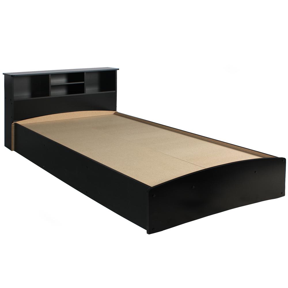 Better Home Products California Wooden Full Captains Bed in Black. Picture 4