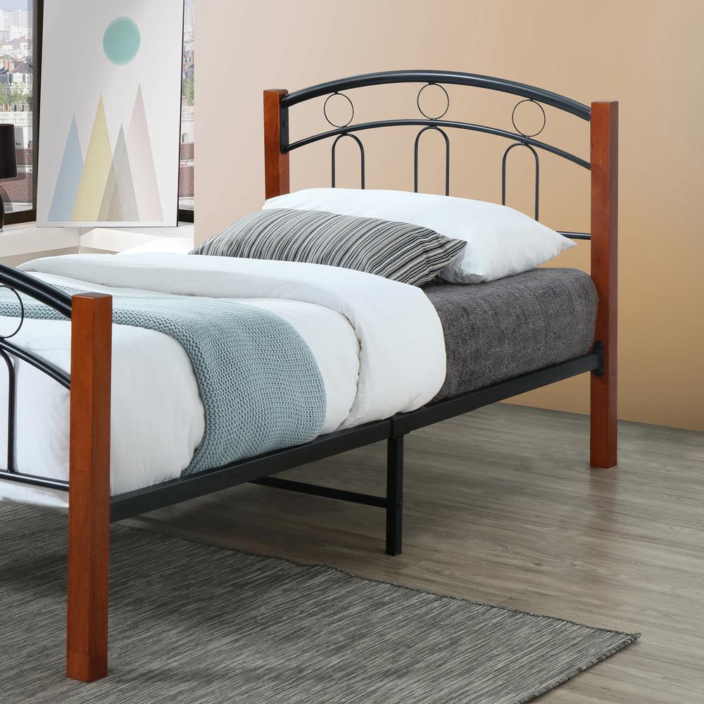 Better Home Products Hercules Twin Size Platform Metal Bed Frame in Black. Picture 3