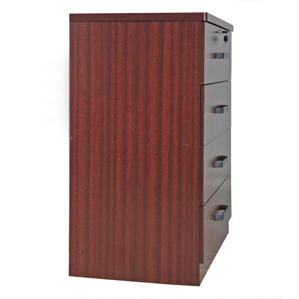 Better Home Products Liz Super Jumbo 4 Drawer Storage Chest Dresser in Mahogany. Picture 3