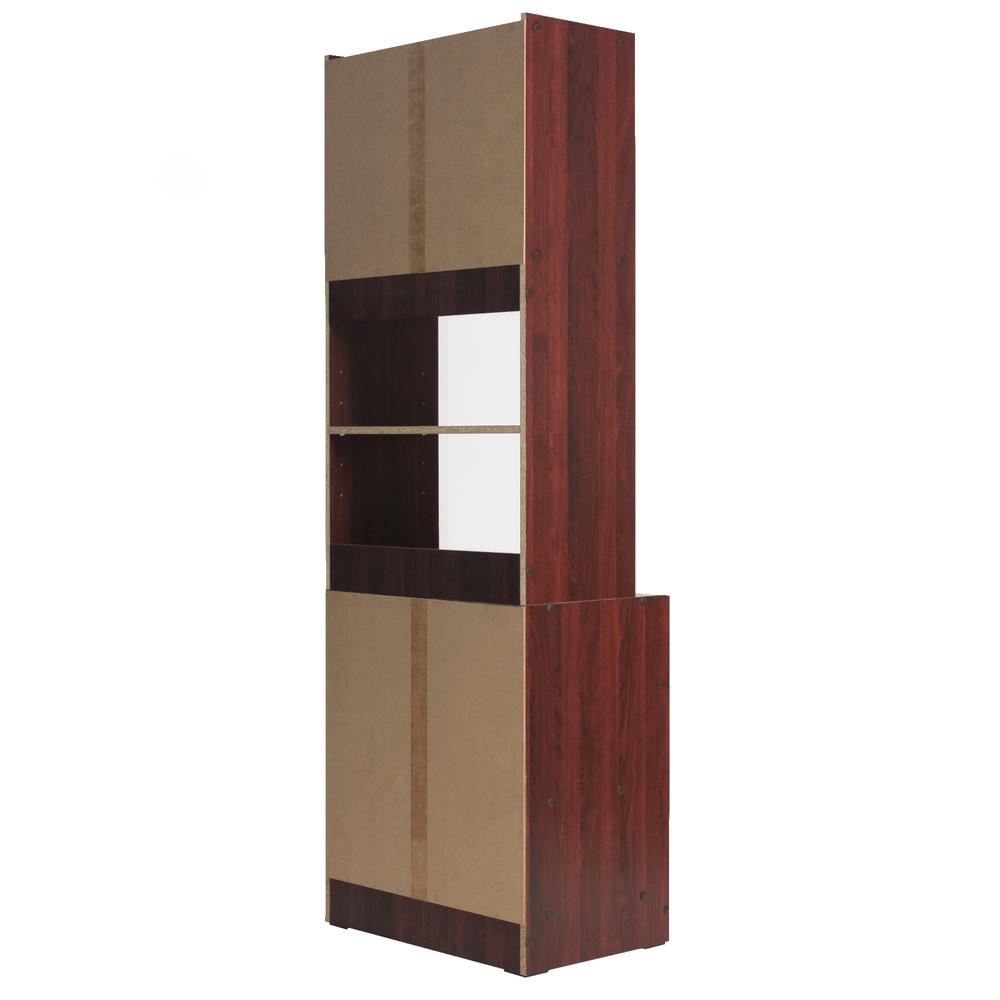 Better Home Products Shelby Tall Wooden Kitchen Pantry in Mahogany. Picture 6