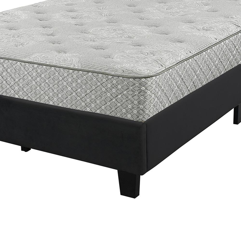 Better Home Products Monica Velvet Upholstered King Platform Bed in Black. Picture 5