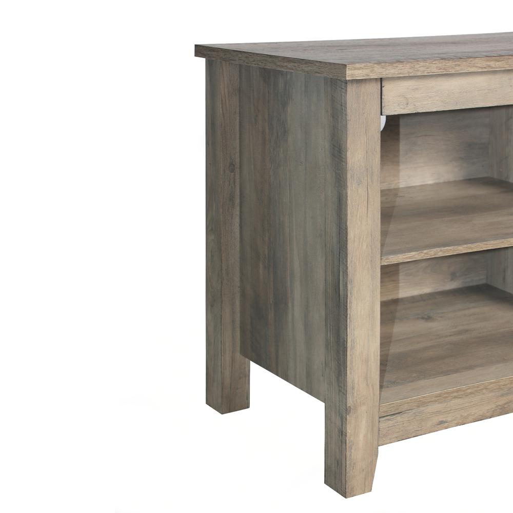 Better Home Products Noah Wooden 70 TV Stand with Open Storage Shelves in Gray. Picture 20