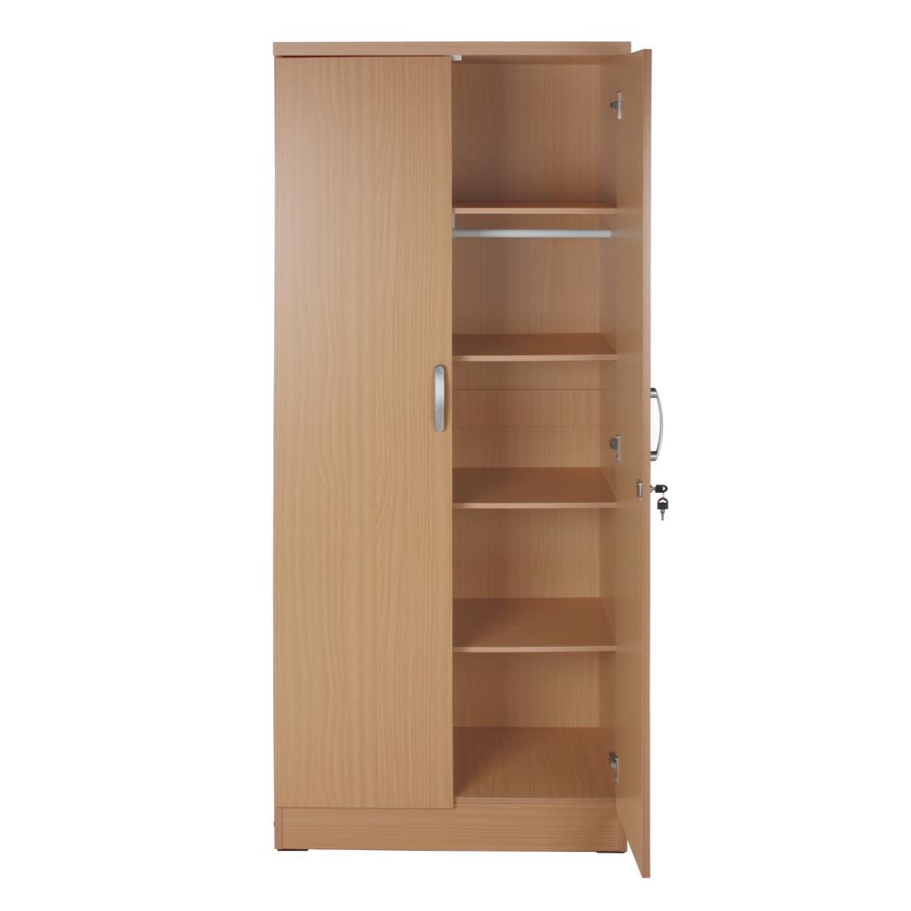 Better Home Products Harmony Wood Two Door Armoire Wardrobe Cabinet Beech Maple. Picture 5