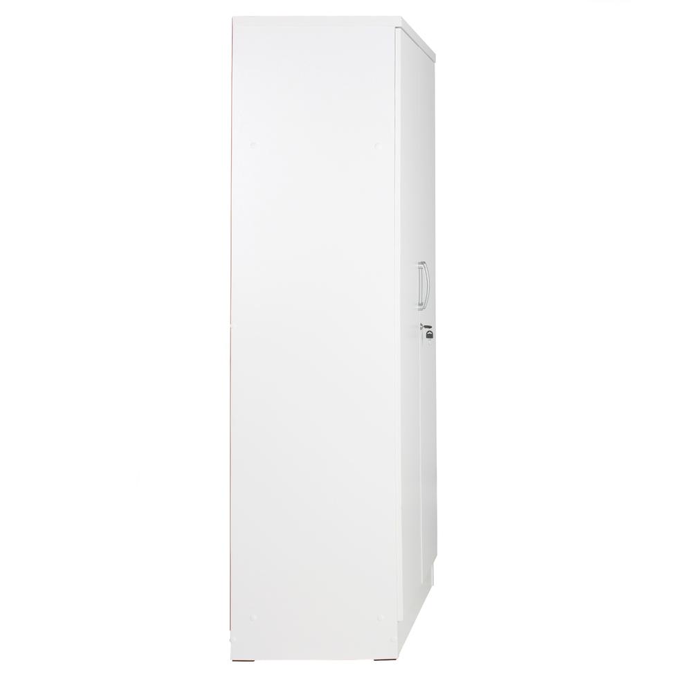 Better Home Products Harmony Wood Two Door Armoire Wardrobe Cabinet in White. Picture 6