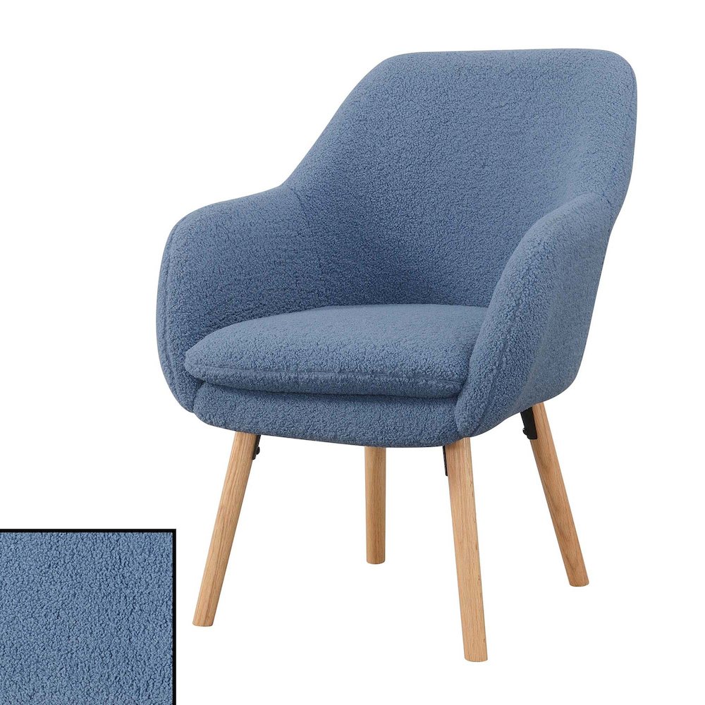 Take a Seat Charlotte Sherpa Accent Chair, Sherpa Blue. Picture 1
