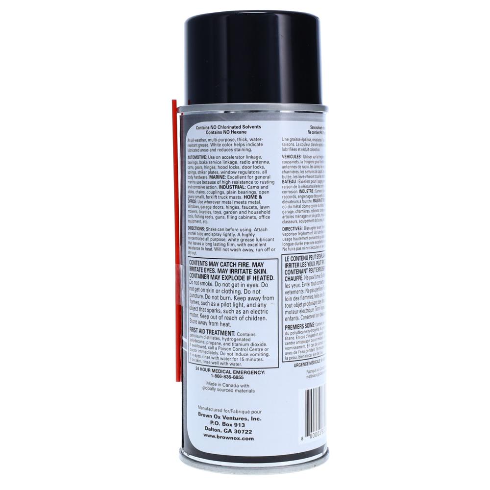 BullSnot 10899016 GreaseABull Spray Grease Metal Lubricant White Grease Spray Water-Resistant 11oz. Picture 2