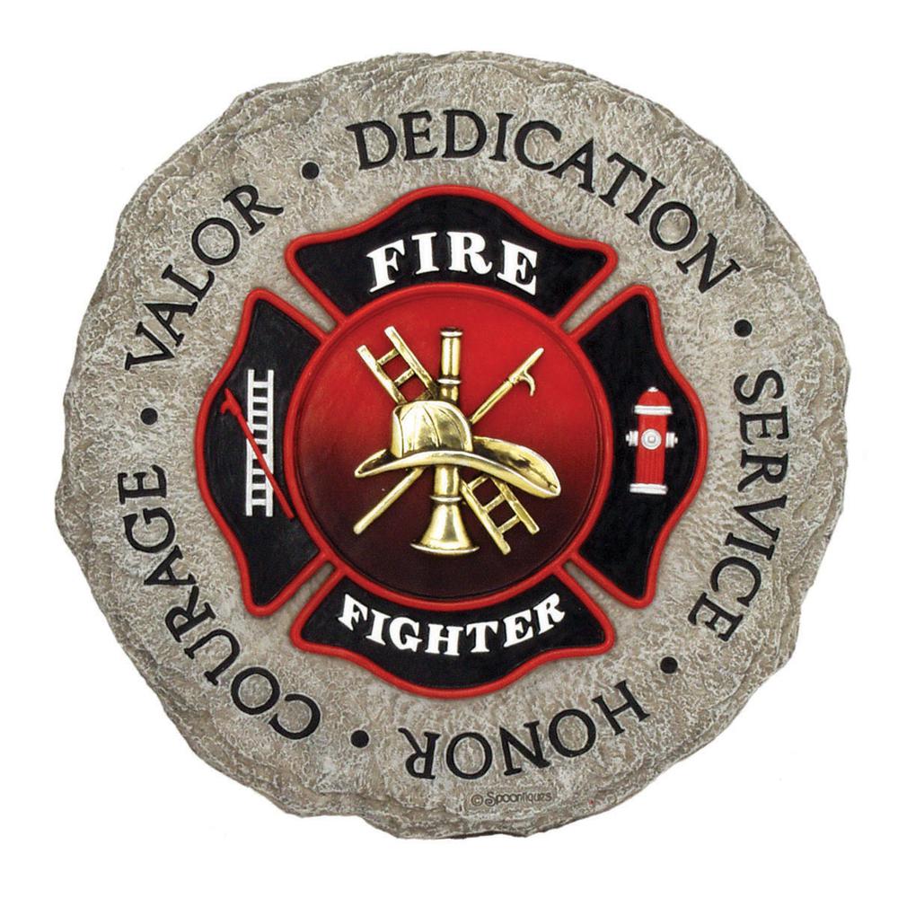SPOONTIQUE FIREFIGHTER STEPPING STONE. The main picture.