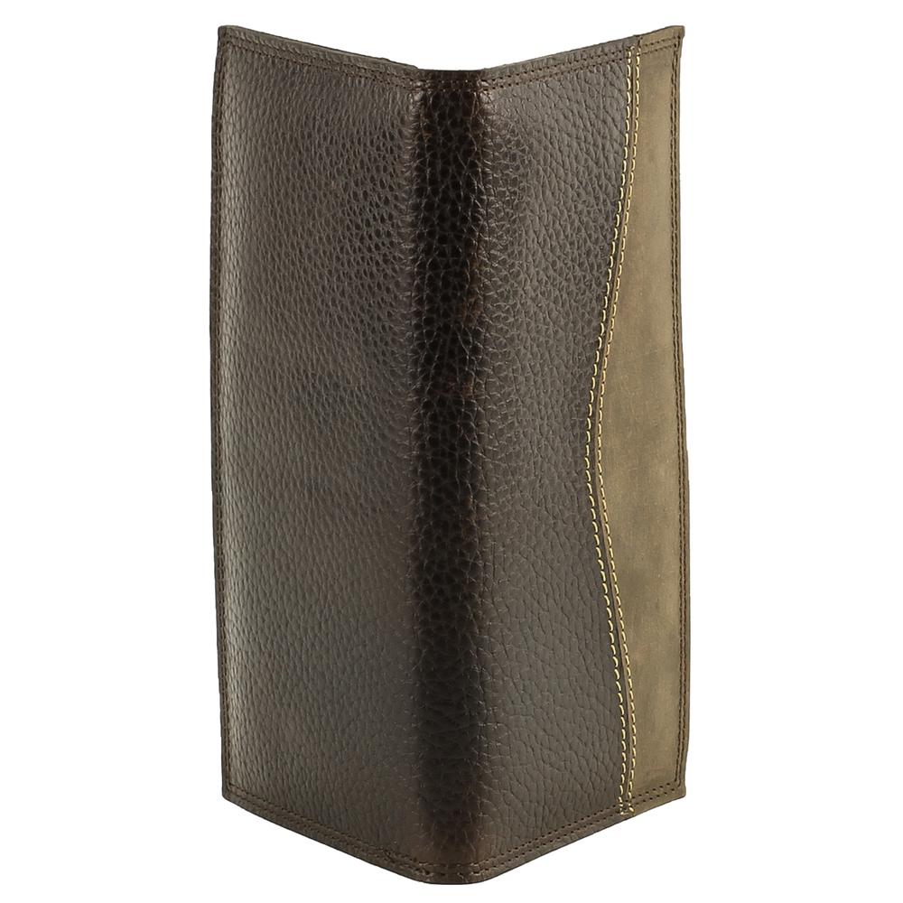 TALL RODEO WALLET TWO TONE BRN. Picture 1