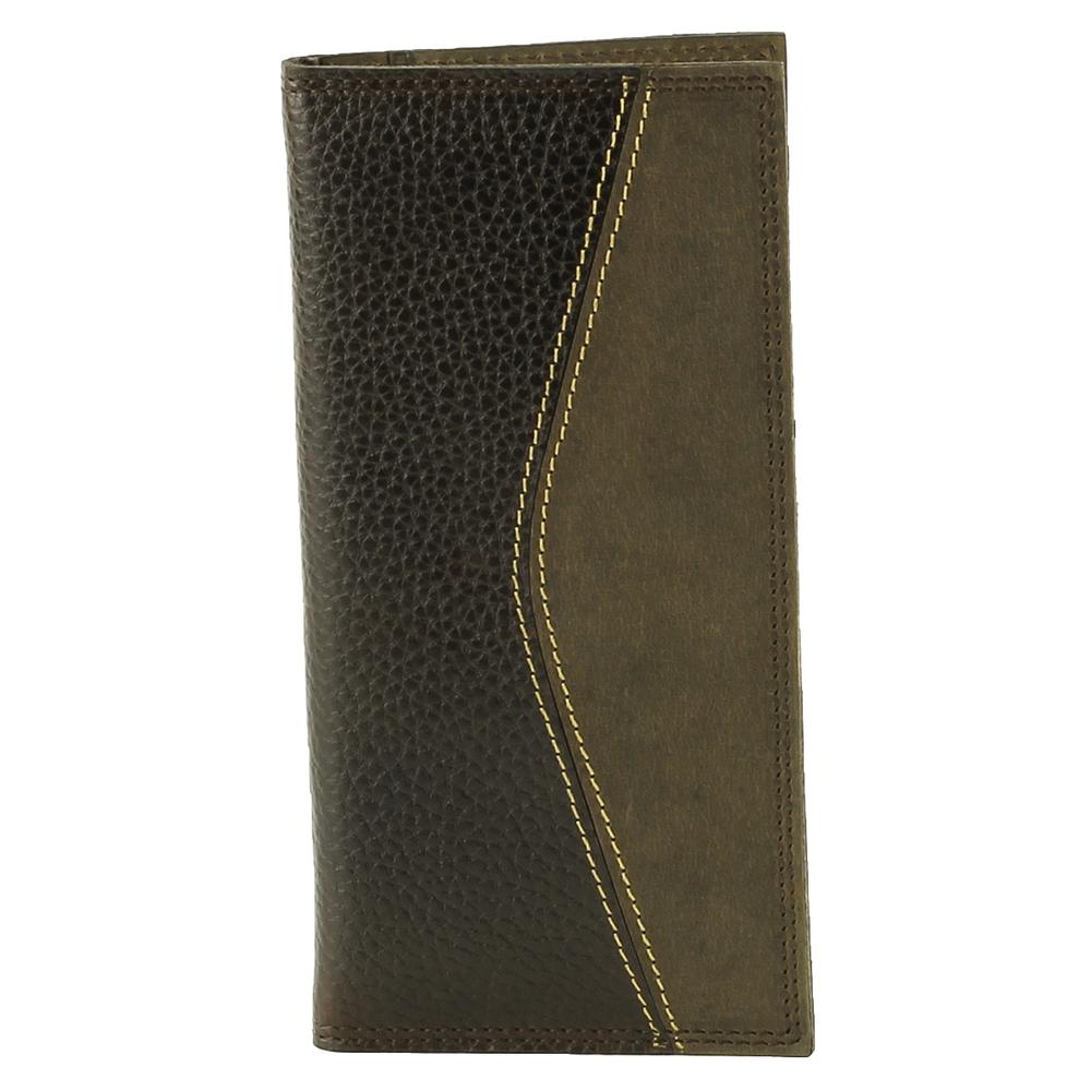 TALL RODEO WALLET TWO TONE BRN. Picture 2