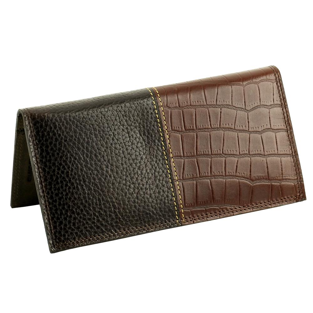 TALL RODEO WALLET CROC PRNT BRN. Picture 2