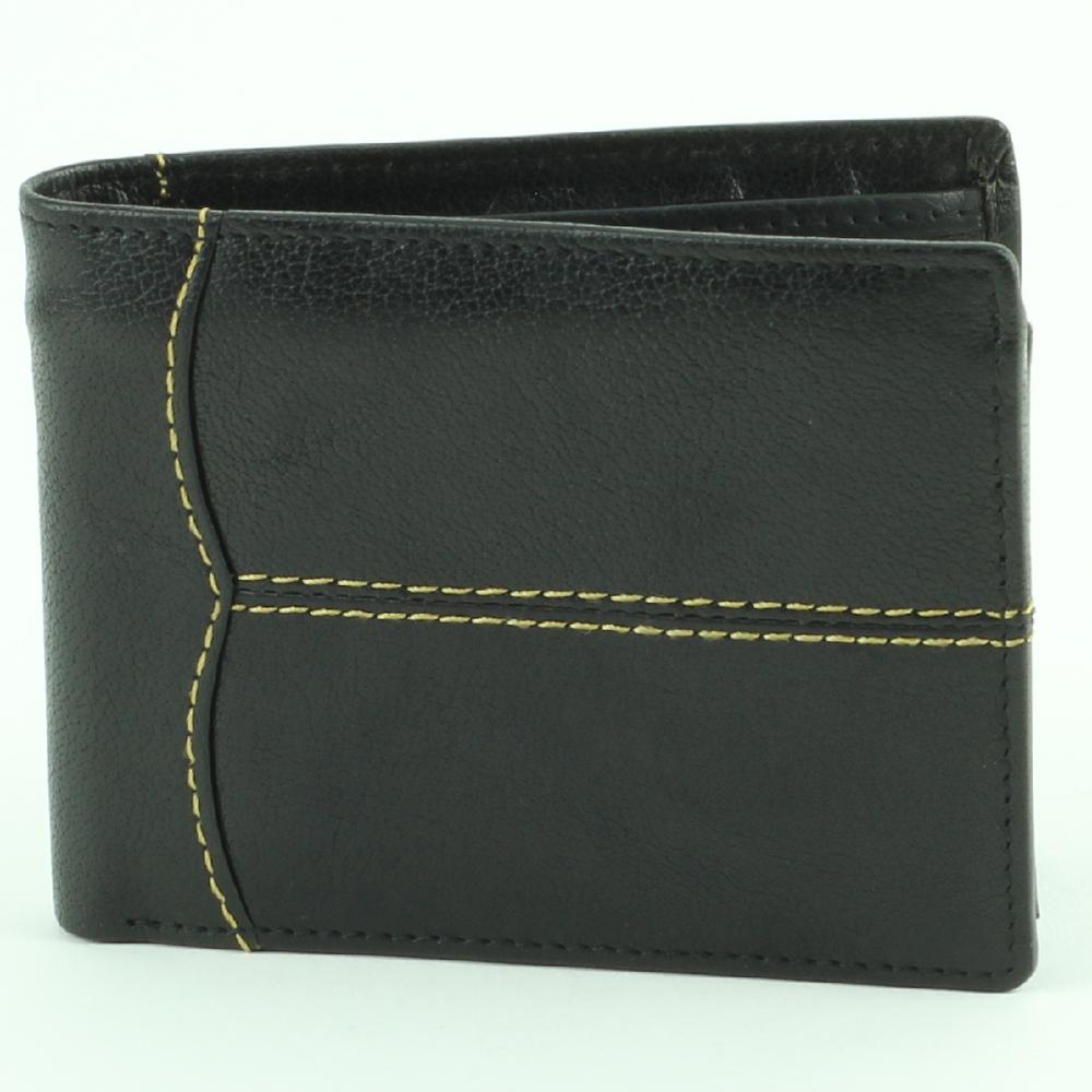 BIFOLD RODEO WALLET WHIP STCH BK. Picture 1