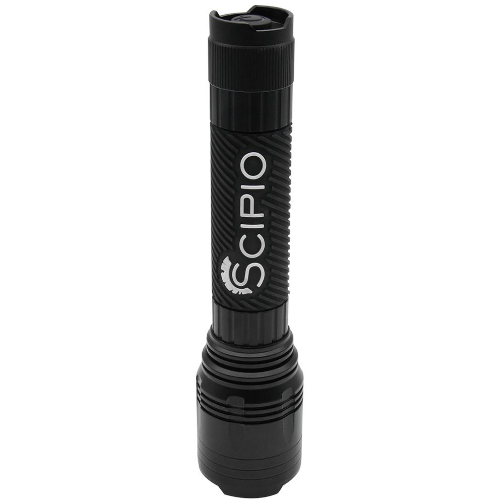 Scipio Tactical LED Flashlight 1903021R - 2000 Lumens 3-Mode Light Beam - Black. Picture 2