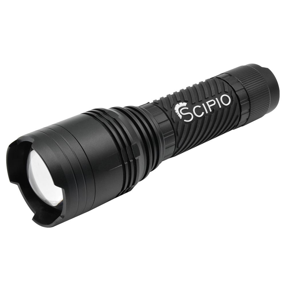 Scipio Tactical LED Flashlight 1903022R - 1000 Lumens 3-Mode Light Beam - Black. Picture 1