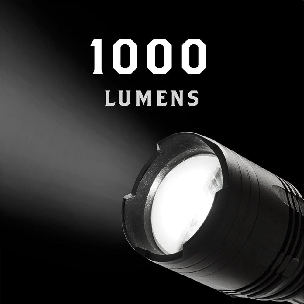 Scipio Tactical LED Flashlight 1903022R - 1000 Lumens 3-Mode Light Beam - Black. Picture 3
