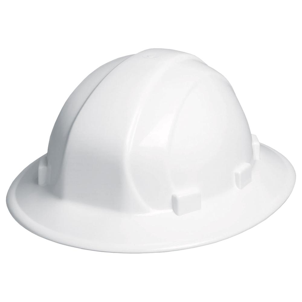 Full Brim White Hard Hat. Picture 1