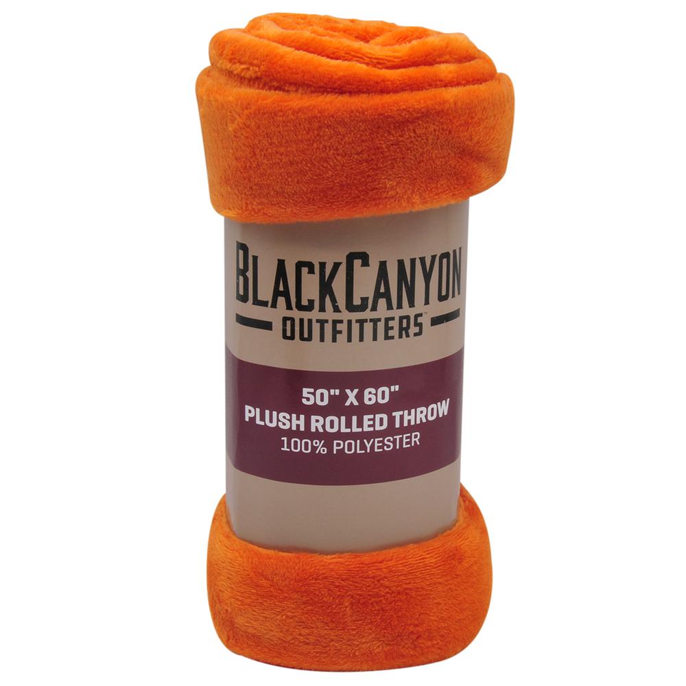 BlackCanyon Outfitters Plush Rolled Throw 4 Foot by 5 Foot BC018009 - Throw Blanket for Couch or Car and Travel - Assorted Colors. Picture 5