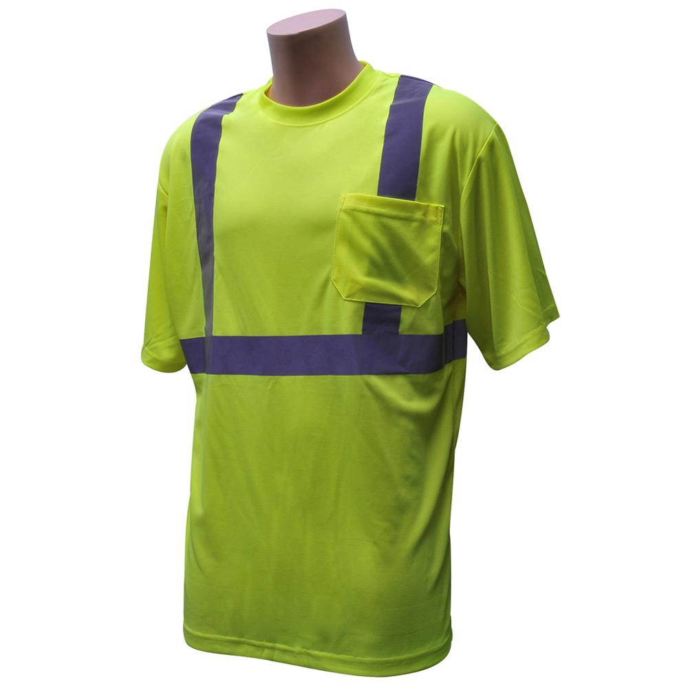 BCO SS PKT T W/RFLCTV TAPE/HIVIS/LIME XL. Picture 1